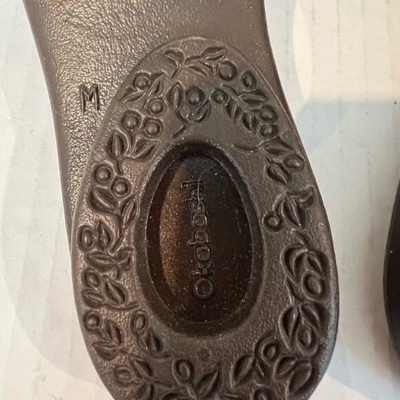 Oka B Okabashi Madison Brown Slides Cream Polkadot Bow FlipFlop Sandal M - Picture 8 of 11